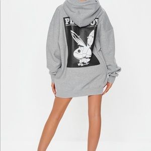 Missguided Playboy Oversized Hoodie
